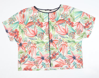 Womens UK Size 18 Marks and Spencer Multicoloured Cropped Blouse