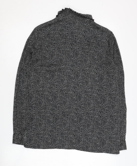 Womens UK Size 8 H&M Black Basic Blouse