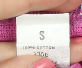 Luca Vanucci Women's Pink Floral Cotton Pullover S