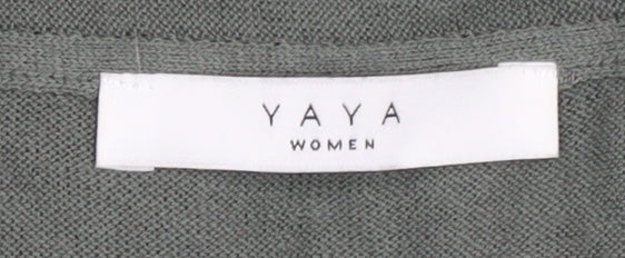 Womens UK Size L YAYA Green Pullover Jumper
