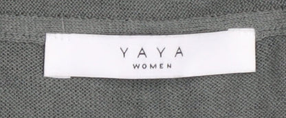 Womens UK Size L YAYA Green Pullover Jumper