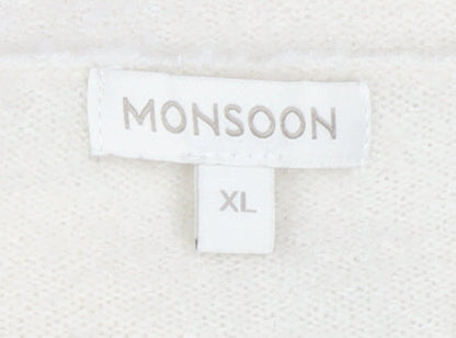 Womens UK Size XL Monsoon White Pullover Jumper