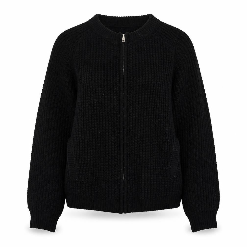 Womens UK Size 8 Warehouse Black Full Zip Jumper