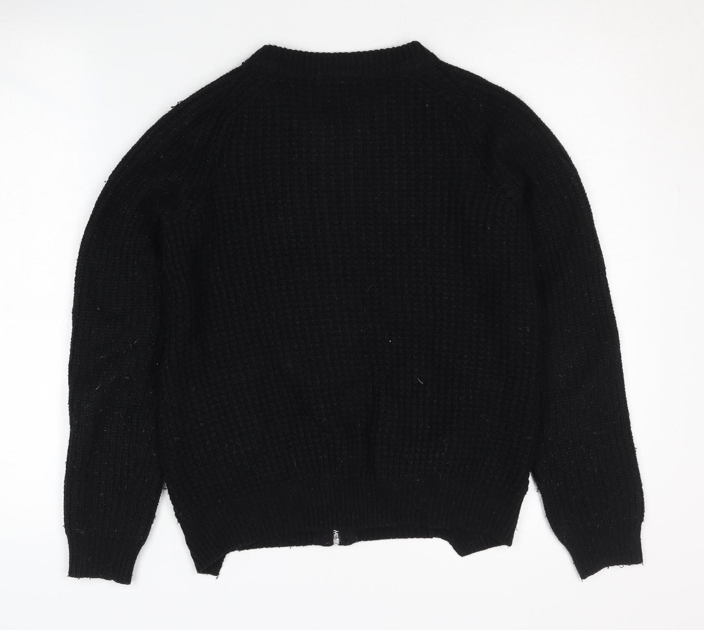 Womens UK Size 8 Warehouse Black Full Zip Jumper
