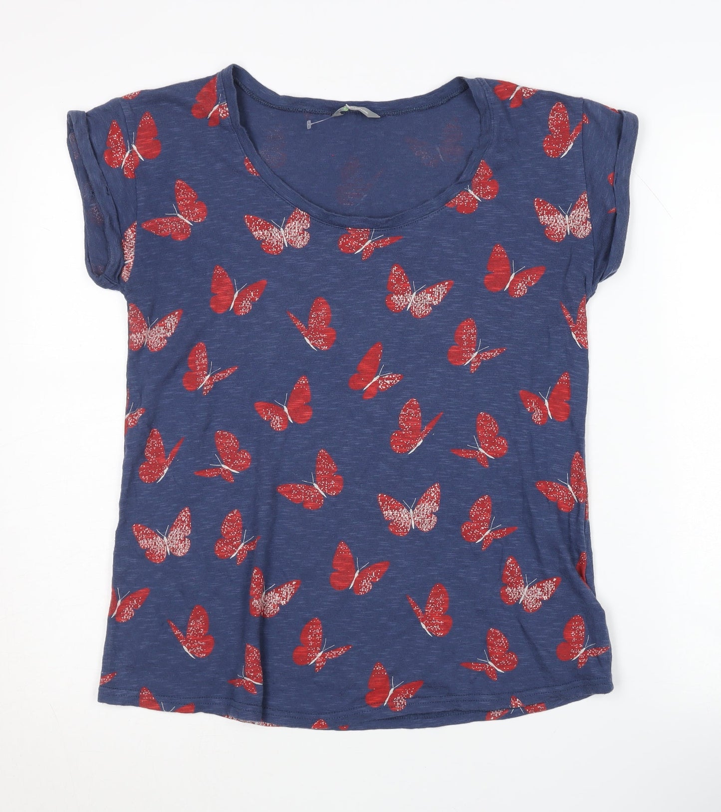 Womens UK Size 10 Marks and Spencer Blue Basic T-Shirt