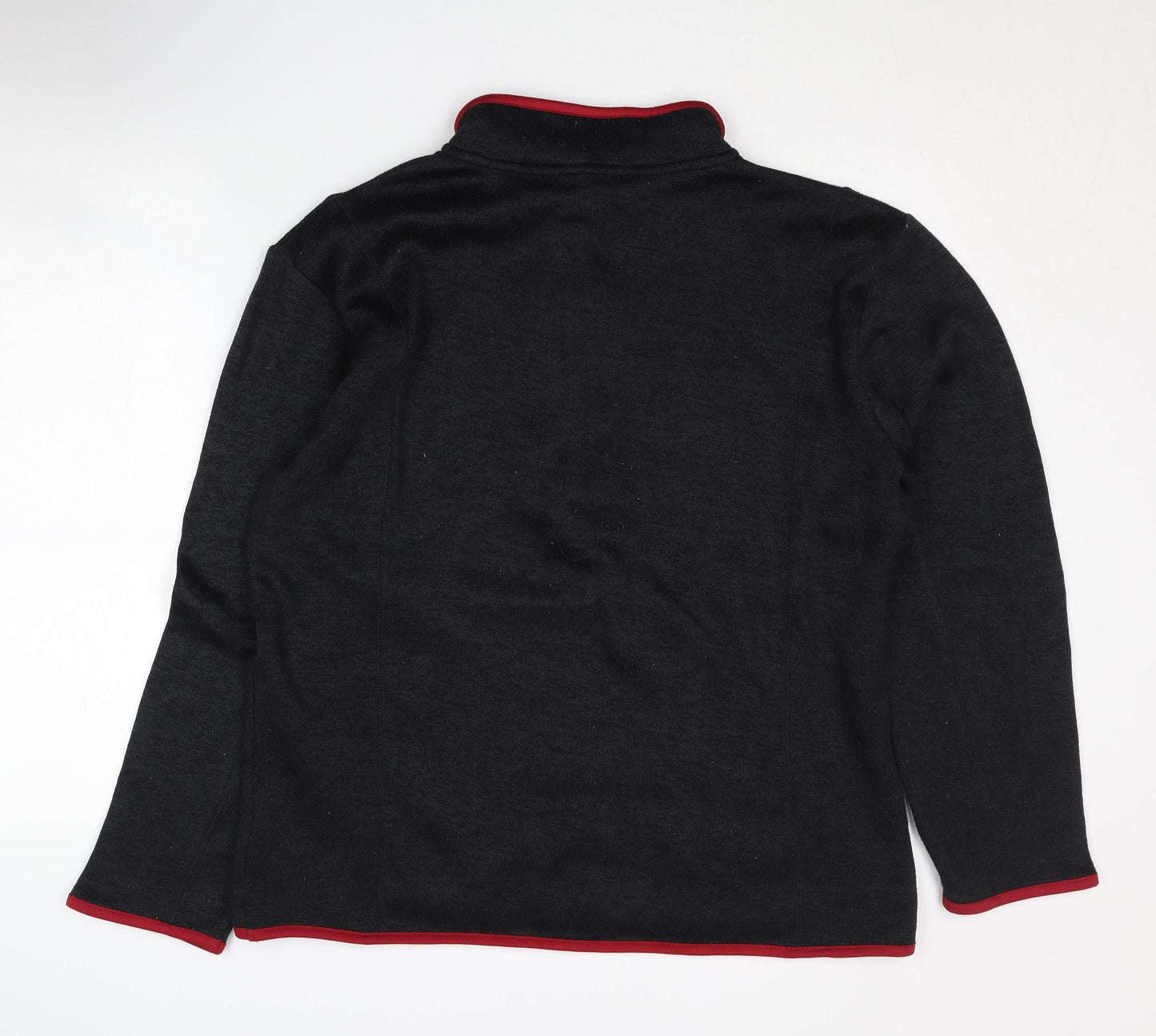 Mens UK Size L Crane Black Henley Sweatshirt
