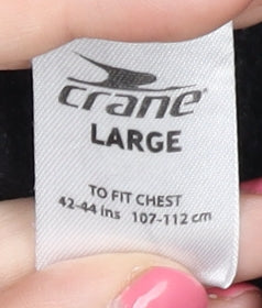 Mens UK Size L Crane Black Henley Sweatshirt