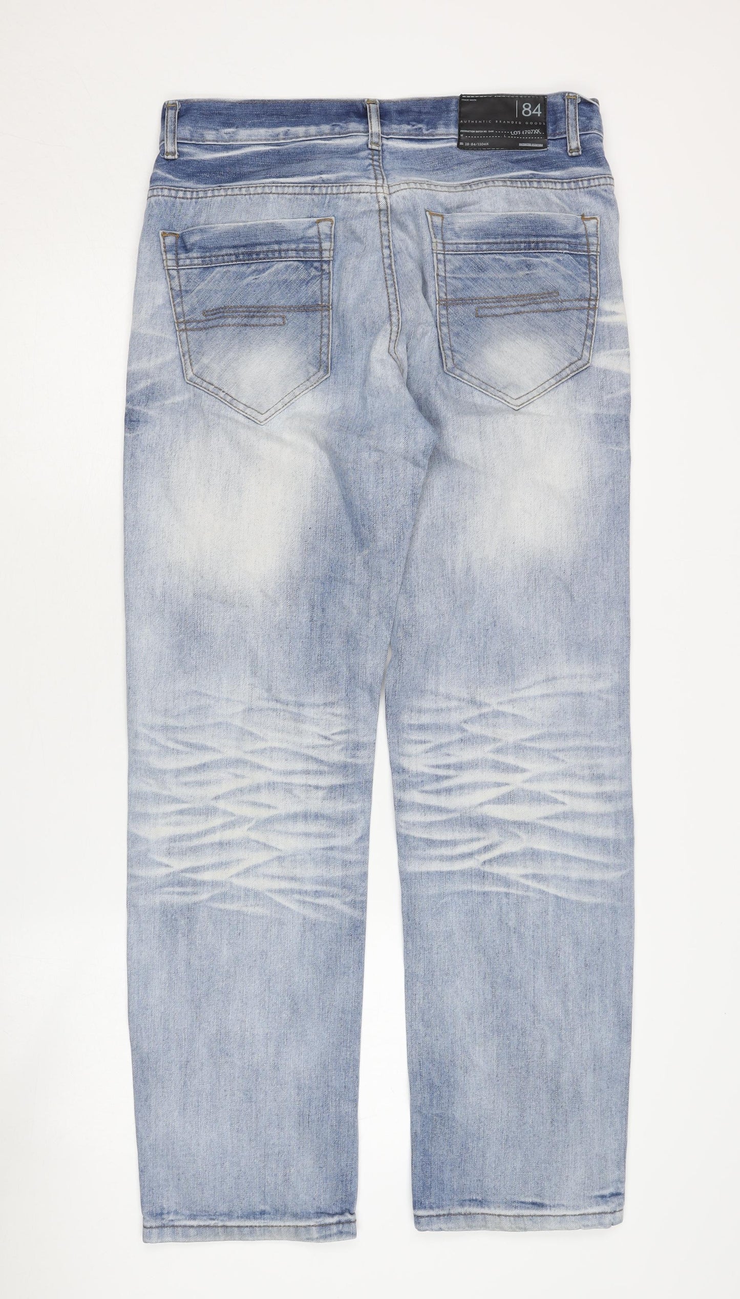 Mens UK Size 32 Peacocks  Straight Blue Jeans