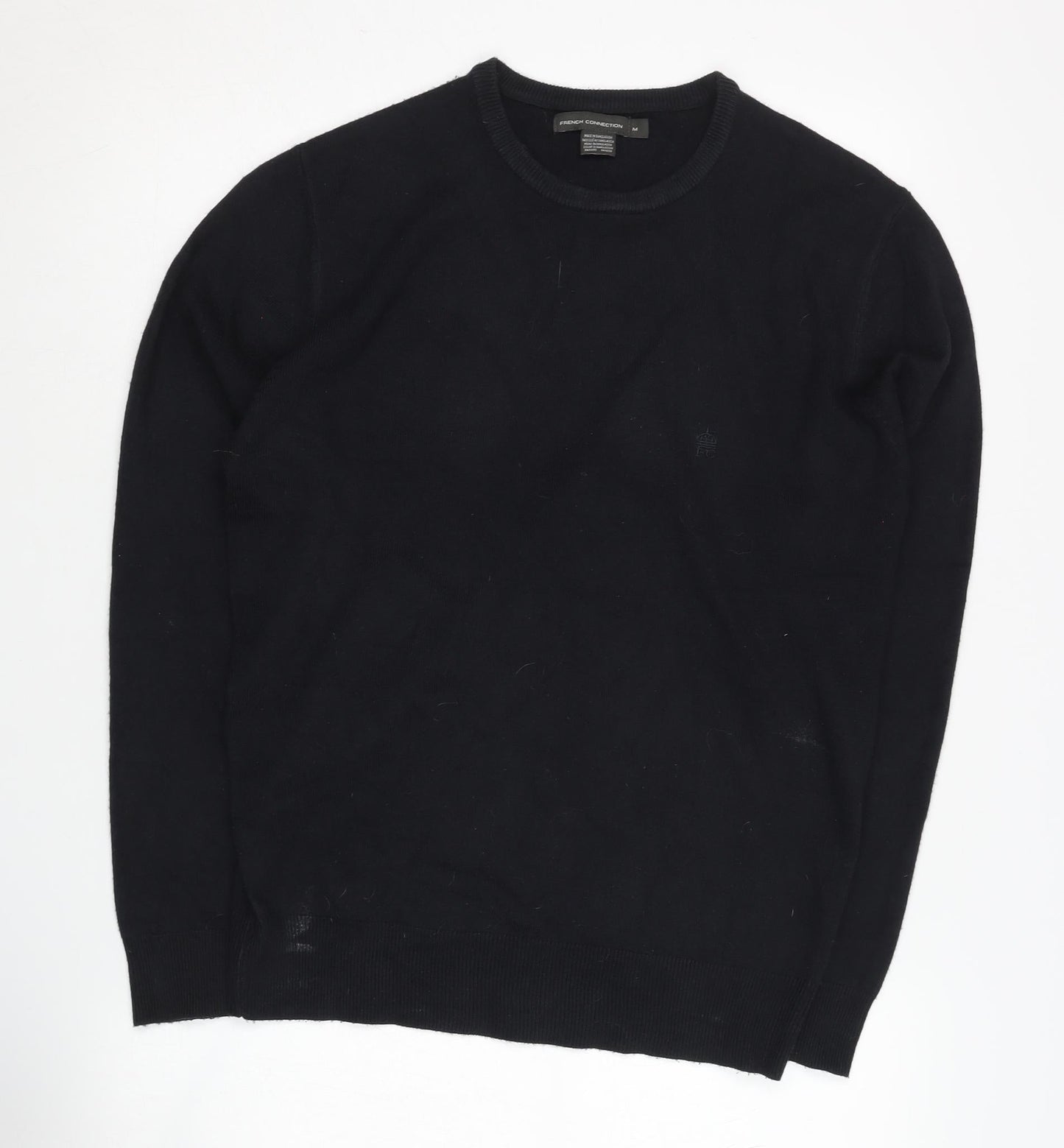 French Connection Men's Black M Pullover Jumper Acrylic