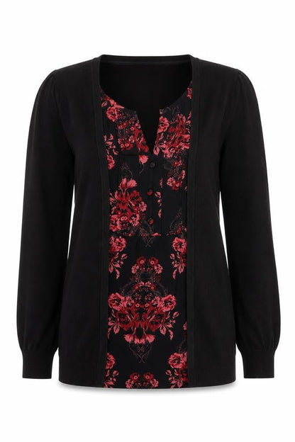 Next Women's Black Cardigan, Floral, Size 8 Petite