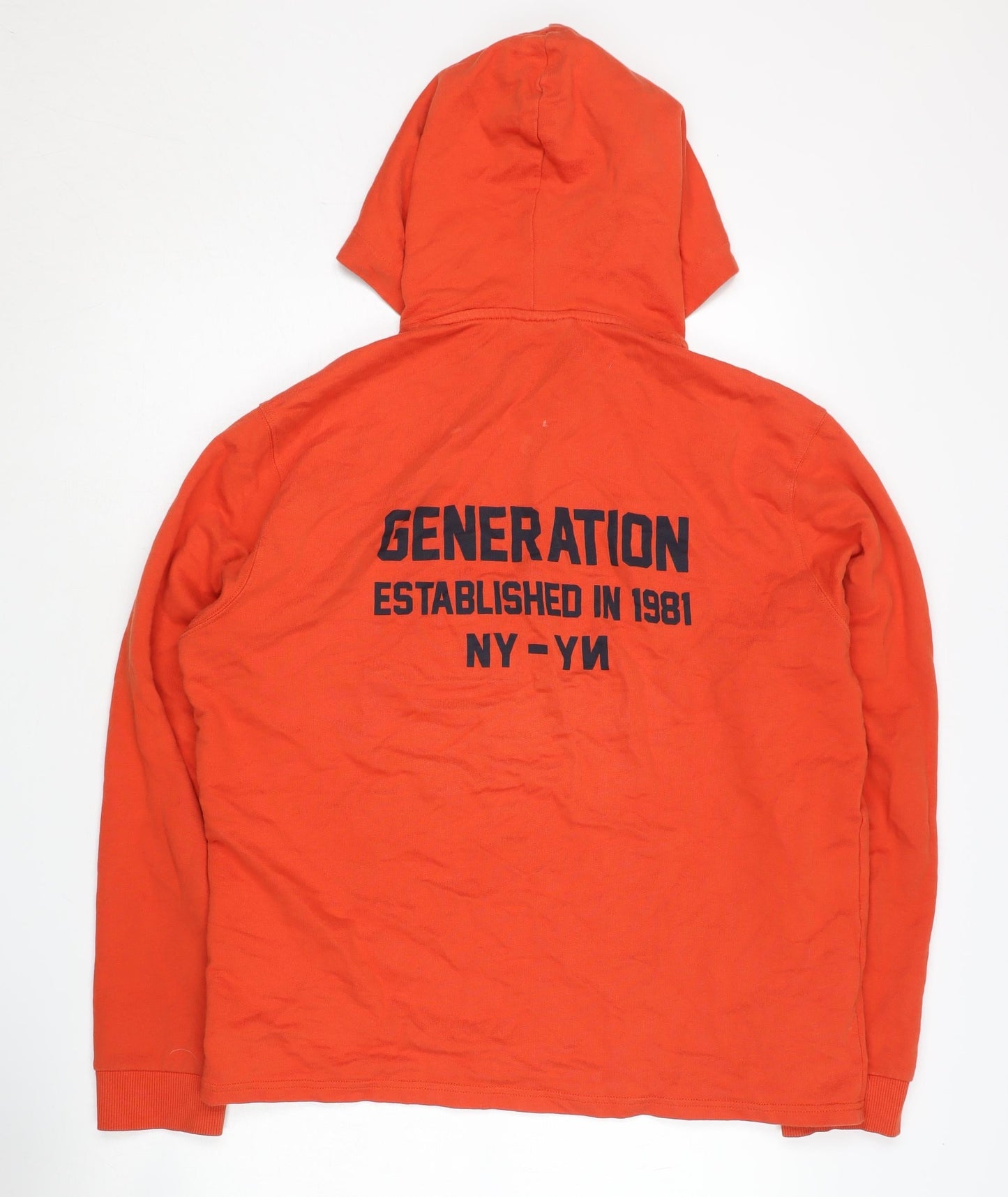 MNG Men’s Orange L Pullover Hoodie with Logo