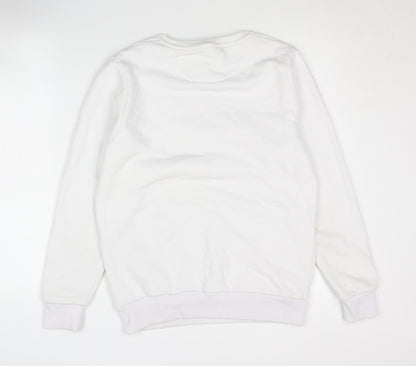 DFND Women's White Sweatshirt Size 12 with Logo