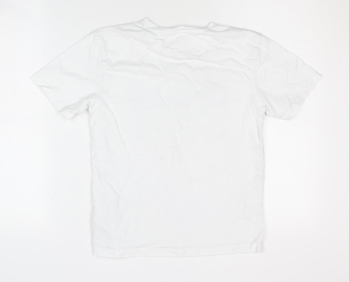 McKenzie Boys White Graphic T-Shirt, Size 12-13, Casual Cotton