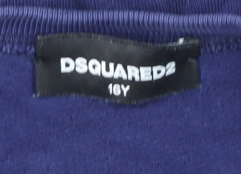 Dsquared2 Boys Blue Logo Pullover Sweatshirt 16Y