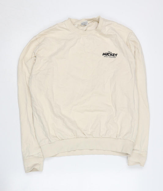 Womens UK Size M Disney Beige Pullover Sweatshirt