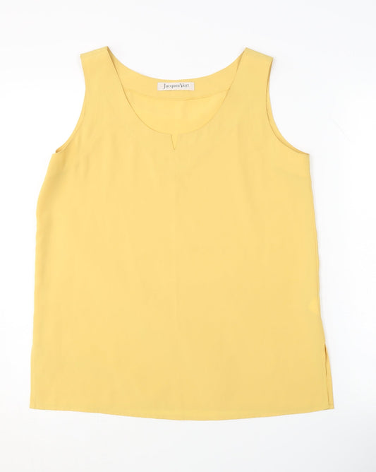 Jacques Vert Women's Yellow Sleeveless Tank Top UK 12