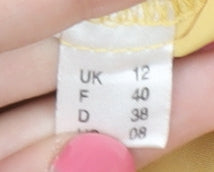 Jacques Vert Women's Yellow Sleeveless Tank Top UK 12