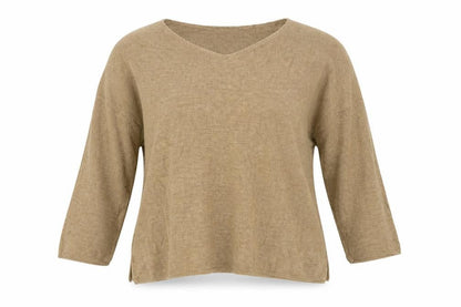 Womens UK Size S United Colors of Benetton Beige Pullover Jumper