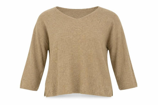 Womens UK Size S United Colors of Benetton Beige Pullover Jumper
