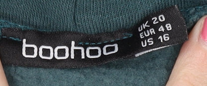 Boohoo Women's Green Hoodie, UK 20, Casual, Comfortable