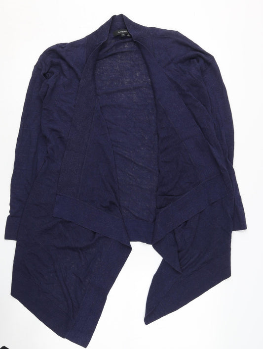 Autograph Women's Blue Open Front Cardigan Size 8 Wool Blend