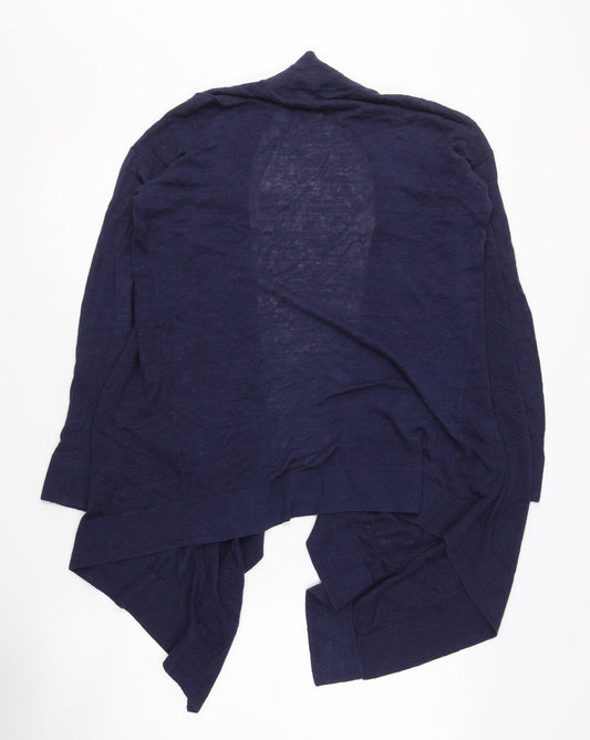 Autograph Women's Blue Open Front Cardigan Size 8 Wool Blend