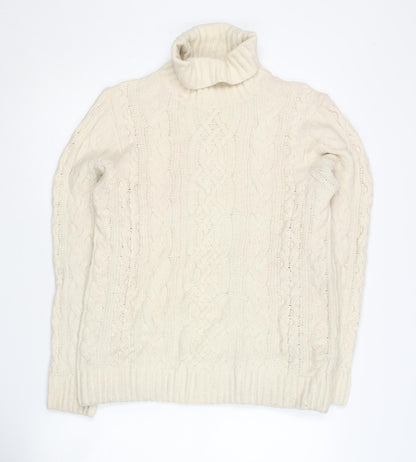 Abercrombie & Fitch Women's Ivory XS Cable-Knit Jumper