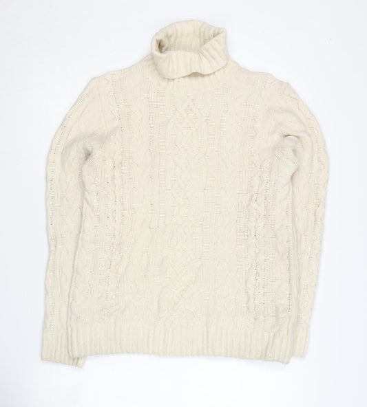 Abercrombie & Fitch Women's Ivory XS Cable-Knit Jumper
