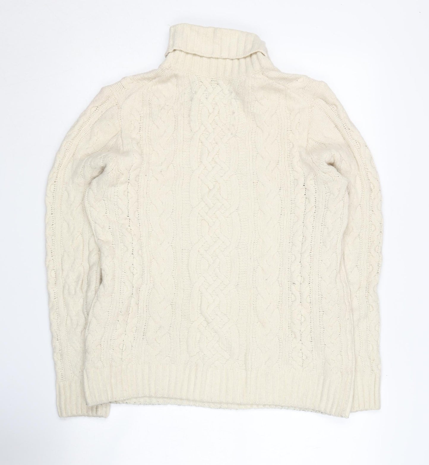 Abercrombie & Fitch Women's Ivory XS Cable-Knit Jumper