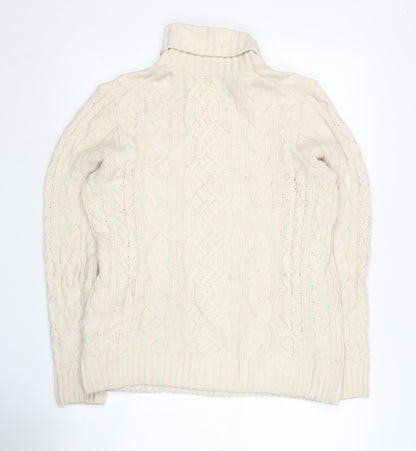 Abercrombie & Fitch Women's Ivory XS Cable-Knit Jumper
