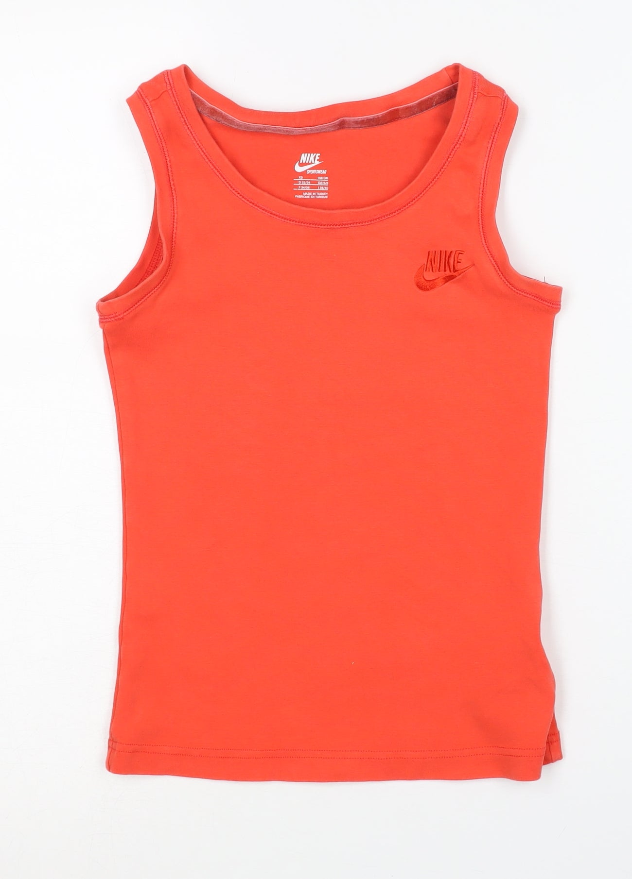 Nike Women's Orange XS 6-8 Sleeveless Tank Top