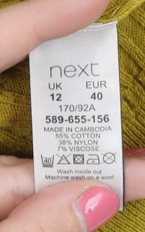 Womens UK Size 12 NEXT Green Pullover Jumper