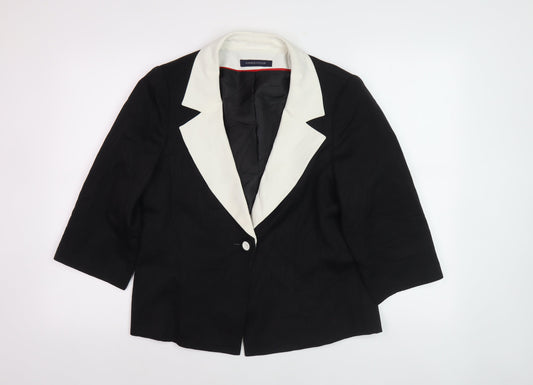 Windsmoor Women's Black Shawl Collar Blazer, Size 12