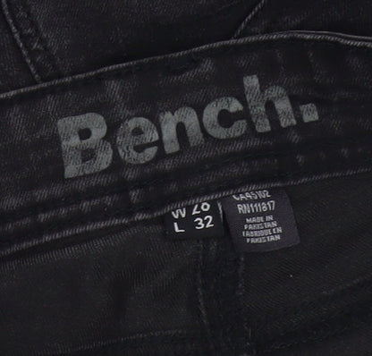 Bench Men's Black Skinny Jeans, Size 20, Slim Fit