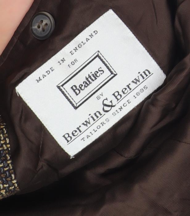 Mens UK Size 40 Berwin & Berwin Regular Brown Suit Jacket