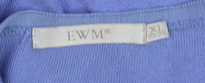 EWM Men's XL Blue Wool Cardigan with Buttons