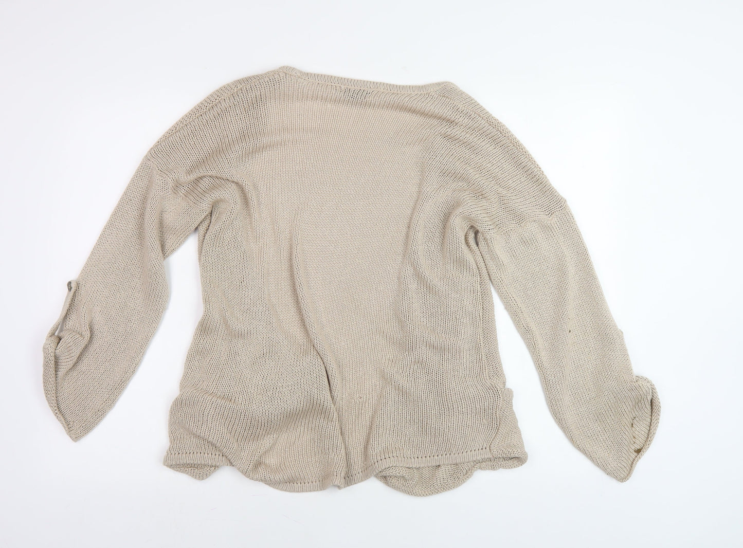 Womens UK Size 8 Topshop Beige Cardigan Jumper