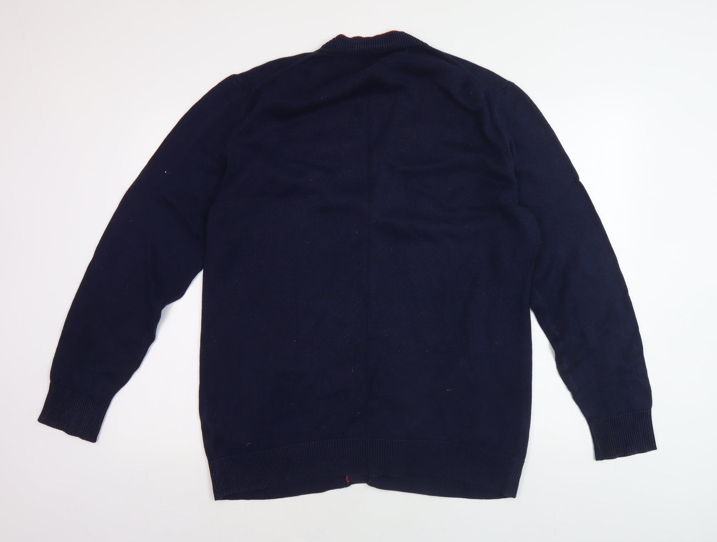 Gap Men's XL Blue V-Neck Cardigan - Casual, Comfort Fit