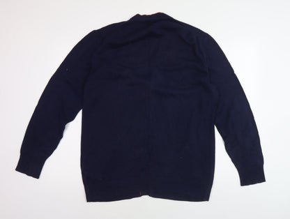 Gap Men's XL Blue V-Neck Cardigan - Casual, Comfort Fit