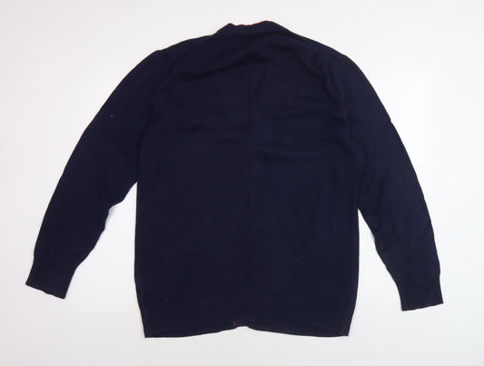 Gap Men's XL Blue V-Neck Cardigan - Casual, Comfort Fit