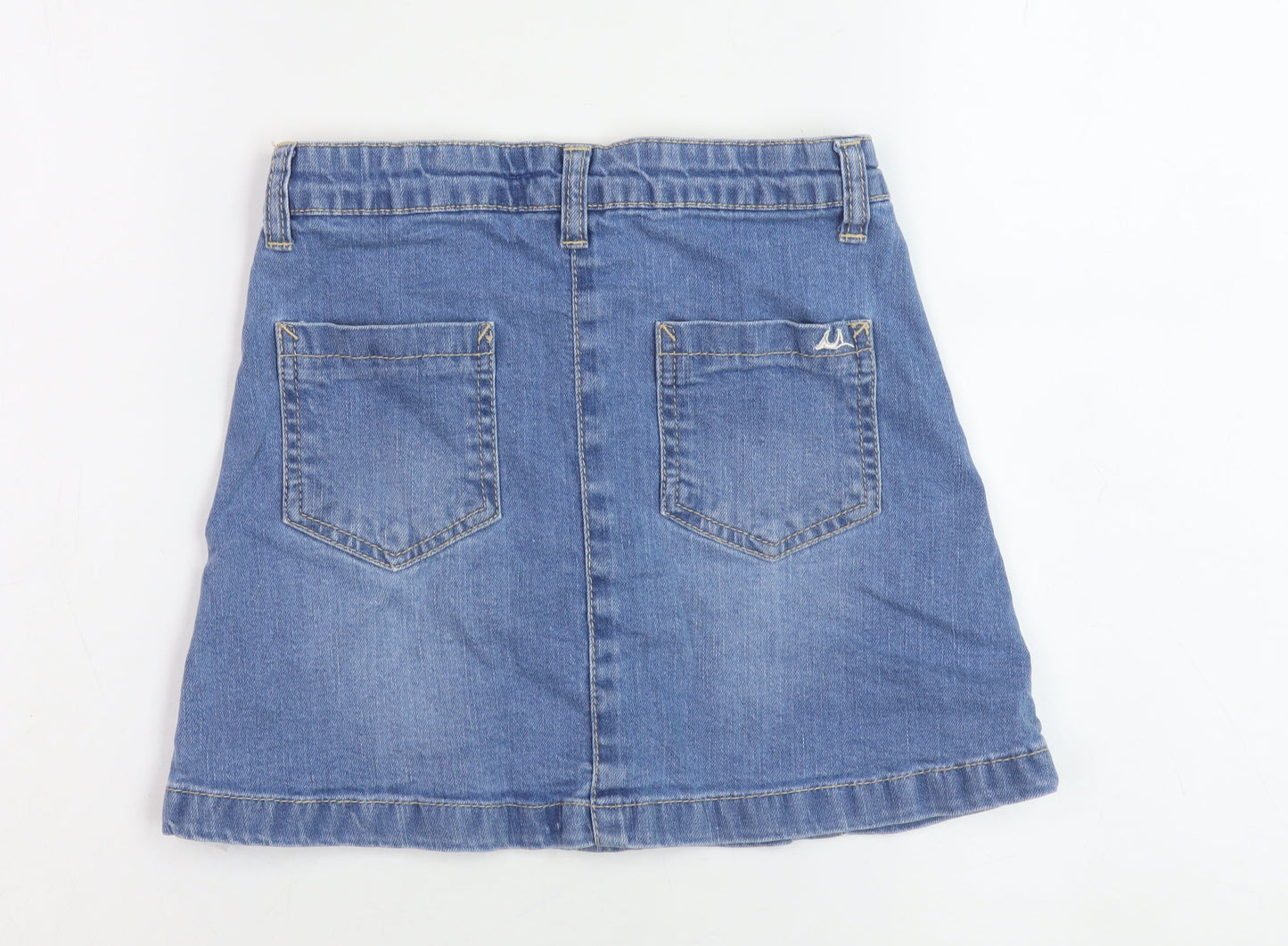Mantaray Girls Blue Denim A-Line Skirt, Age 9, Casual & Stylish
