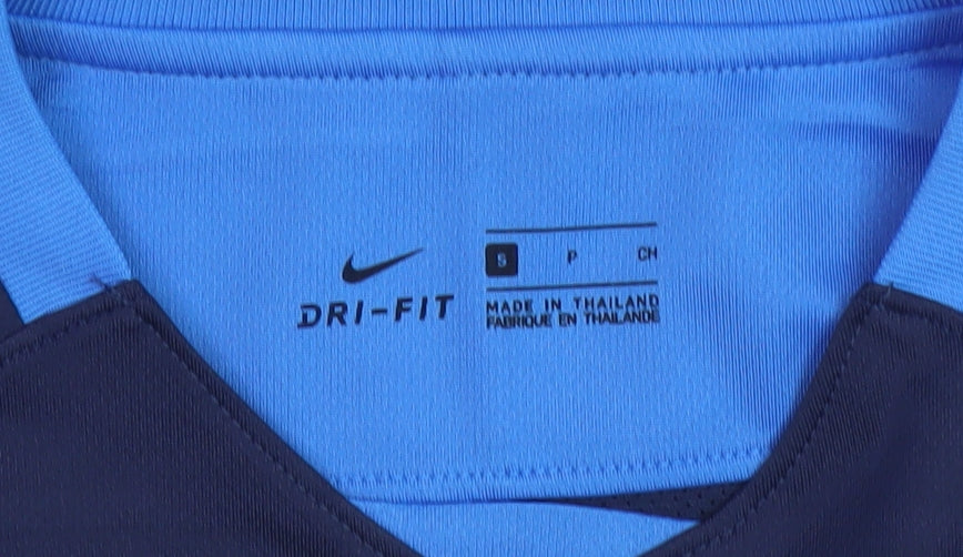 Nike Men's Blue Sports T-Shirt, S, Breathable, Logo