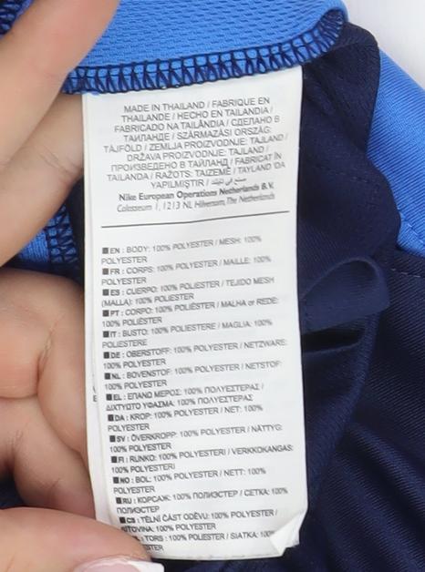 Nike Men's Blue Sports T-Shirt, S, Breathable, Logo