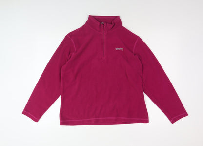 Regatta Women's Pink 1/4 Zip Fleece Sweatshirt Size 14