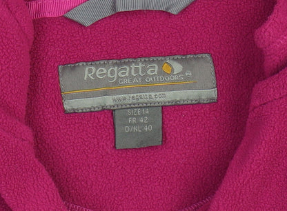 Regatta Women's Pink 1/4 Zip Fleece Sweatshirt Size 14