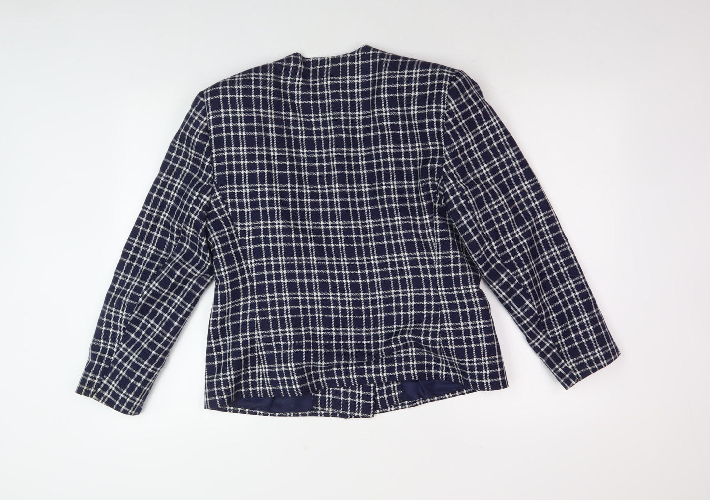 Eastex Women's Blue Plaid Blazer Size 12