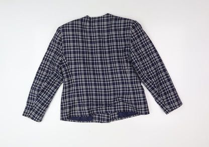 Eastex Women's Blue Plaid Blazer Size 12