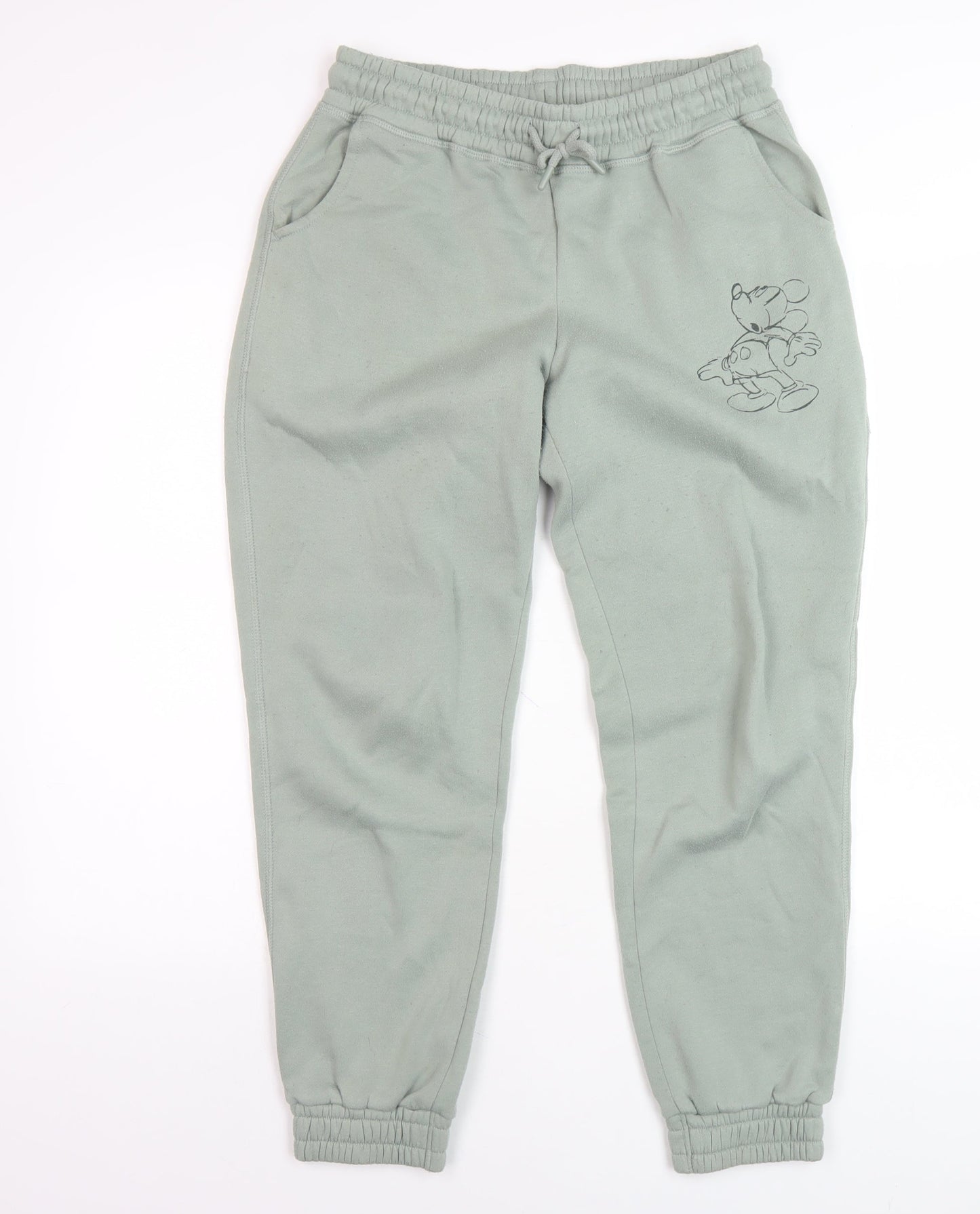 Womens UK Size XS Disney Regular Fit Jogger Green Trousers