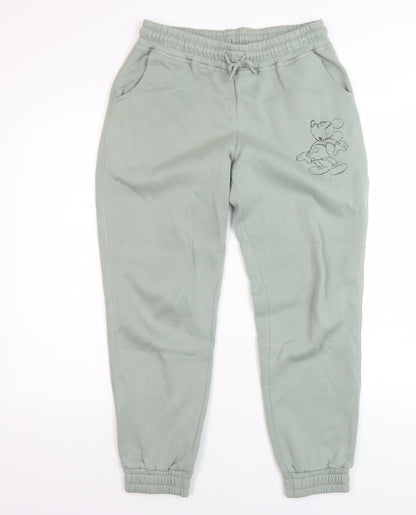 Womens UK Size XS Disney Regular Fit Jogger Green Trousers