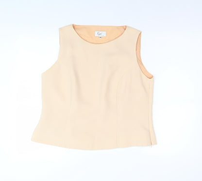 Klass Collection Beige Women's Sleeveless Blouse Size 16